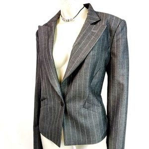 Armani Collezioni Italy Wool Chalk-line Blazer 12